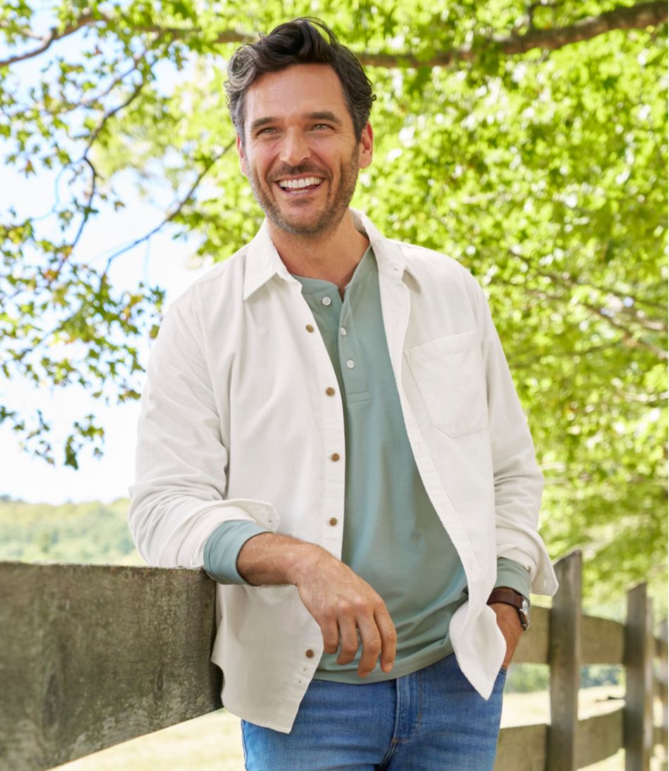 Men's Sunwashed Corduroy Shirt, Slightly Fitted Untucked Fit - Image 8
