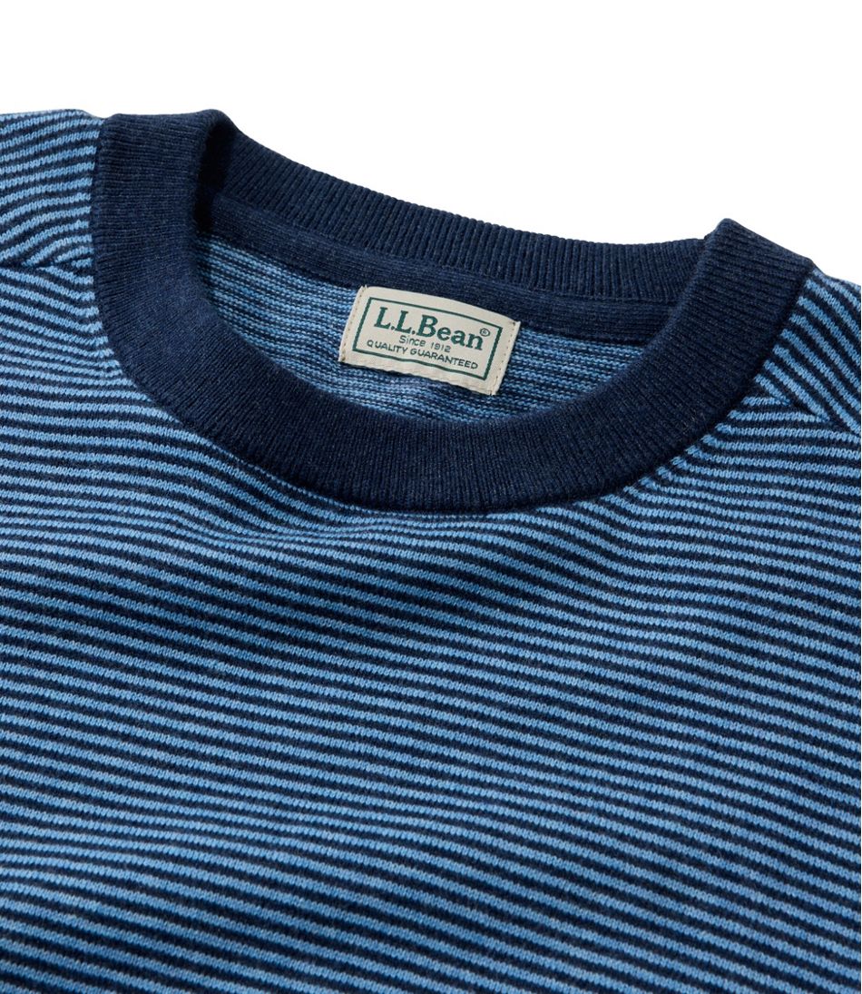 Men's All Seasons Cotton Blend Sweater, Crewneck, Stripe - Image 4