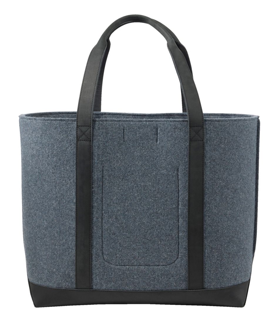 Leather-Trim Wool Tote - Image 2