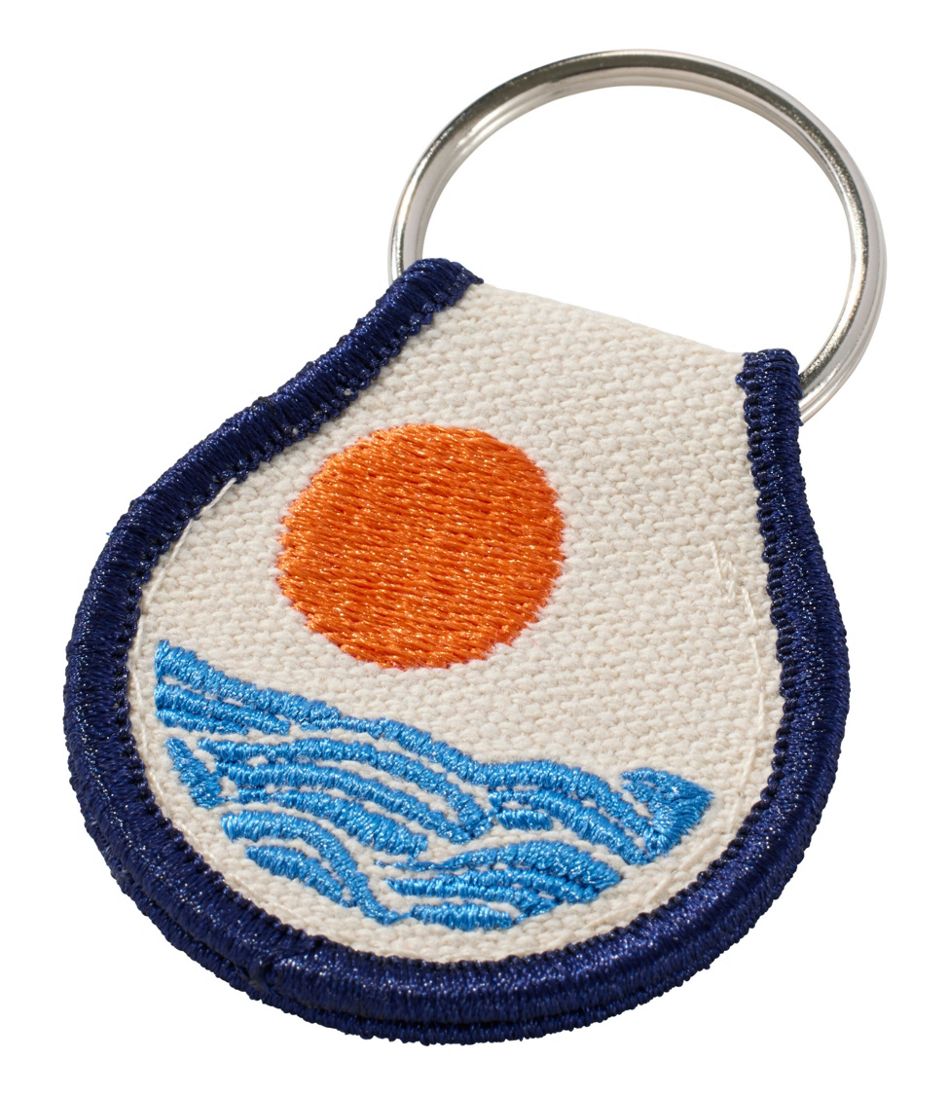 Embroidered Patch Charm, Sun & Waves