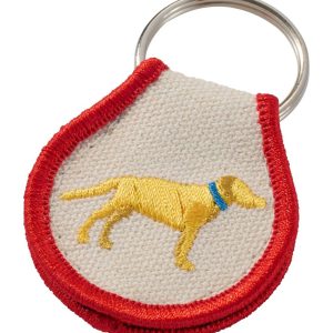Embroidered Patch Charm, Yellow Lab