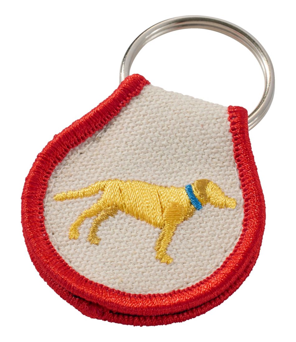 Embroidered Patch Charm, Yellow Lab