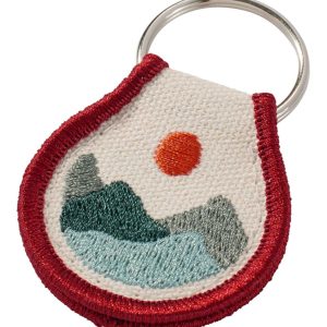 Embroidered Patch Charm, Mountains