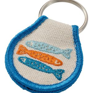Embroidered Patch Charm, Fish