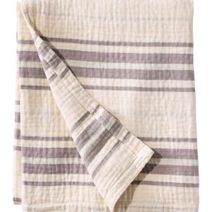 Lightweight Cotton Gauze Throw, Stripe