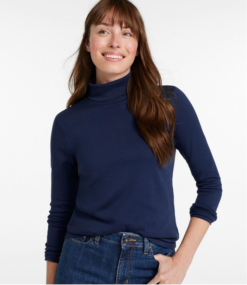 Women's Pima Cotton Turtleneck, Long-Sleeve - Image 2