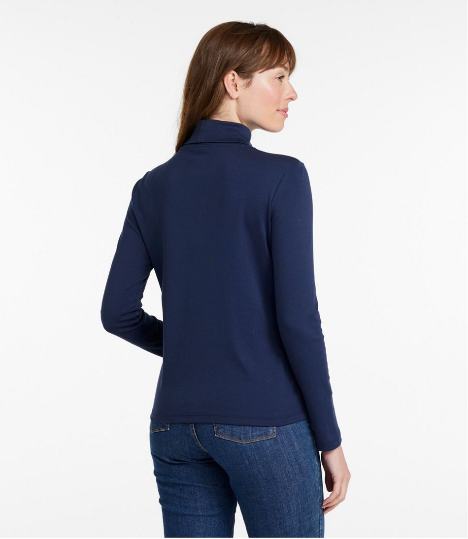 Women's Pima Cotton Turtleneck, Long-Sleeve - Image 3