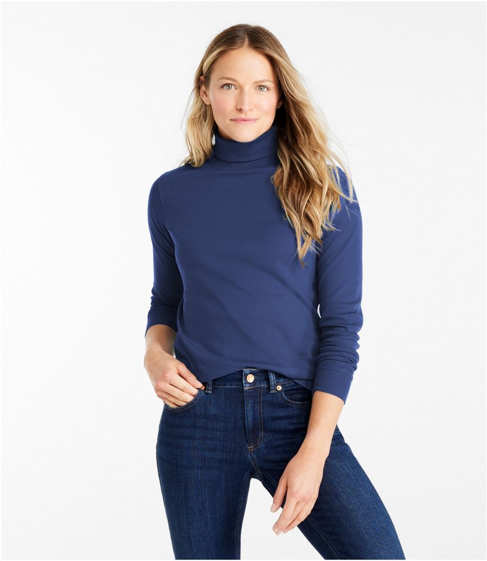 Women's L.L.Bean Interlock Turtleneck, Long-Sleeve - Image 2
