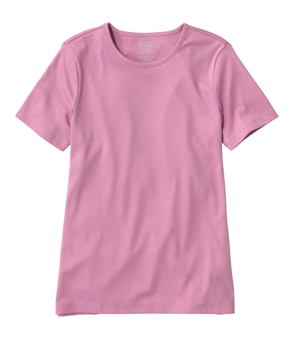 Women's Pima Cotton Tee, Short-Sleeve Crewneck