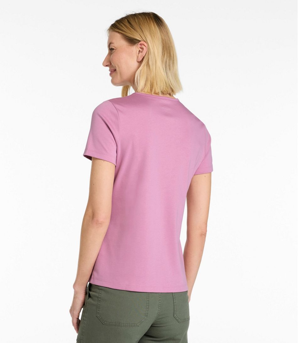 Women's Pima Cotton Tee, Short-Sleeve Crewneck - Image 3