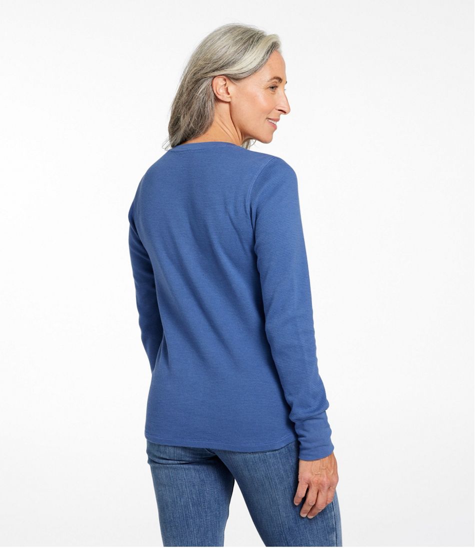 Women's Waffle-Knit Henley - Image 3