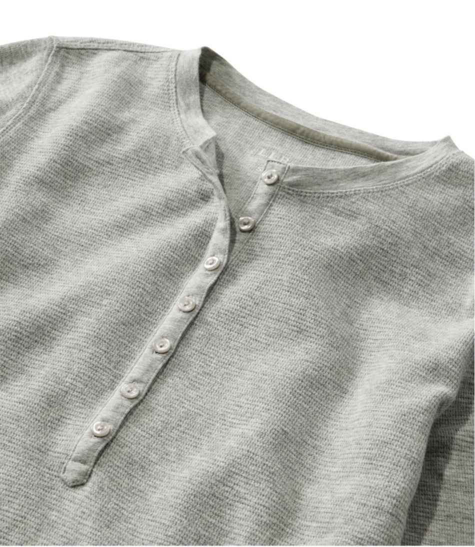 Women's Waffle-Knit Henley - Image 4