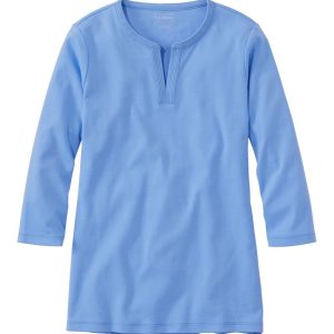 Women's L.L.Bean Tee, Three-Quarter-Sleeve Splitneck Tunic