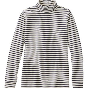 Women's L.L.Bean Interlock Turtleneck, Long-Sleeve Stripe