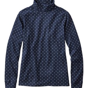 Women's L.L.Bean Interlock Turtleneck, Long-Sleeve Allover Print