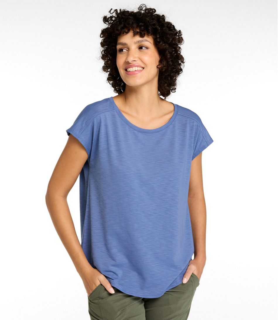 Women's Streamside Tee, Short-Sleeve Ruched Crew - Image 2