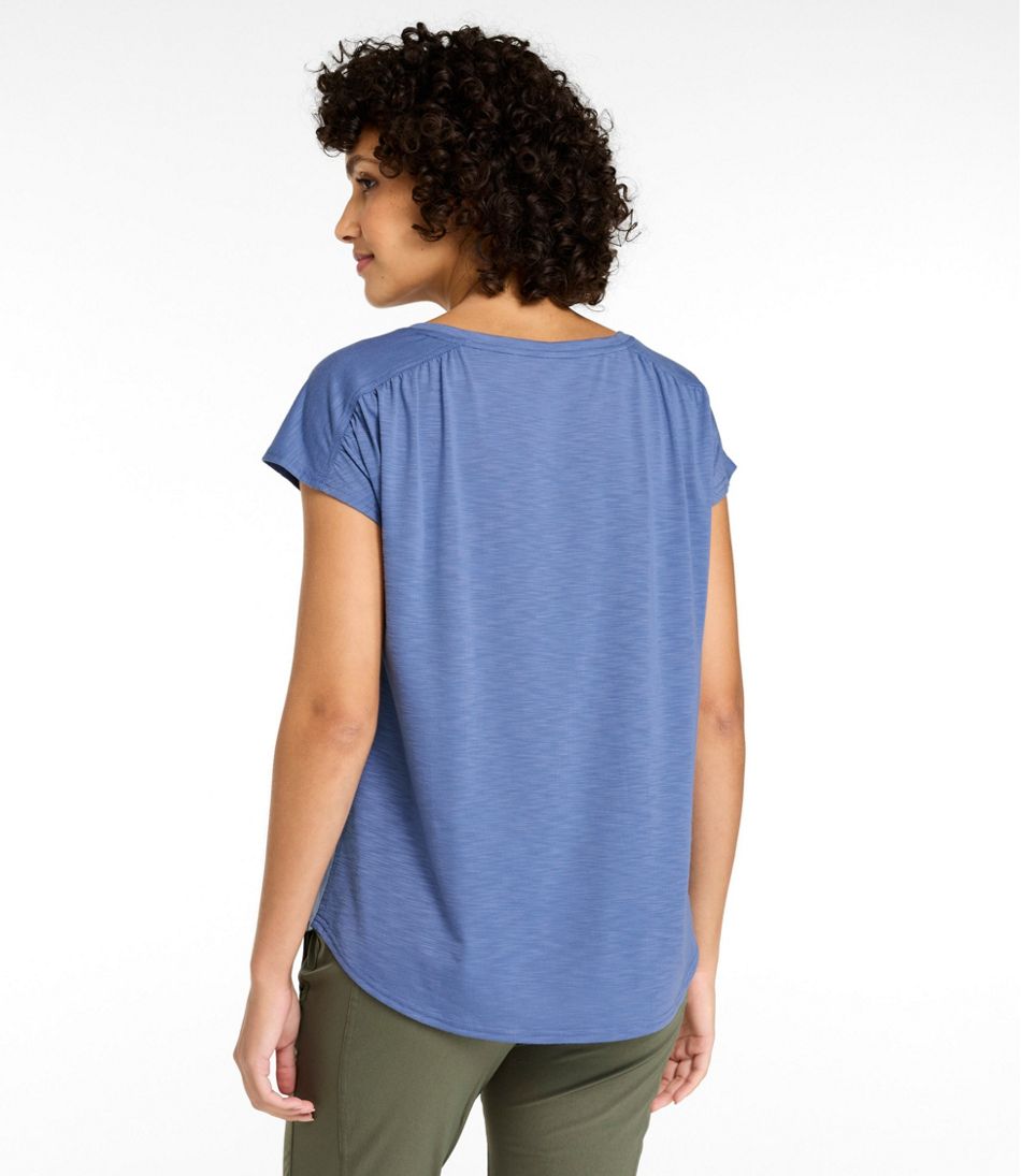 Women's Streamside Tee, Short-Sleeve Ruched Crew - Image 3
