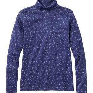 Women's Pima Cotton Turtleneck, Long-Sleeve Print