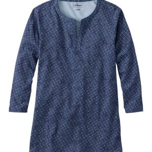 Women's L.L.Bean Tee, Three-Quarter-Sleeve Splitneck Tunic Print