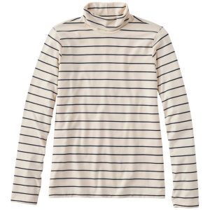 Women's Soft Stretch Supima-Blend Tee, Turtleneck Stripe