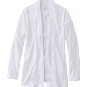Women's Pima Cotton Open Cardigan, With Pockets