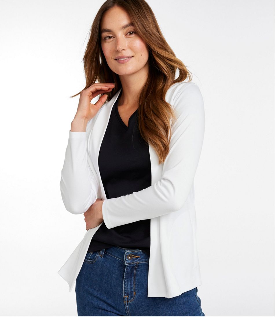 Women's Pima Cotton Open Cardigan, With Pockets - Image 2