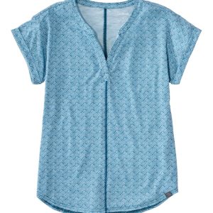 Women's Streamside Tee, Short-Sleeve Splitneck Print