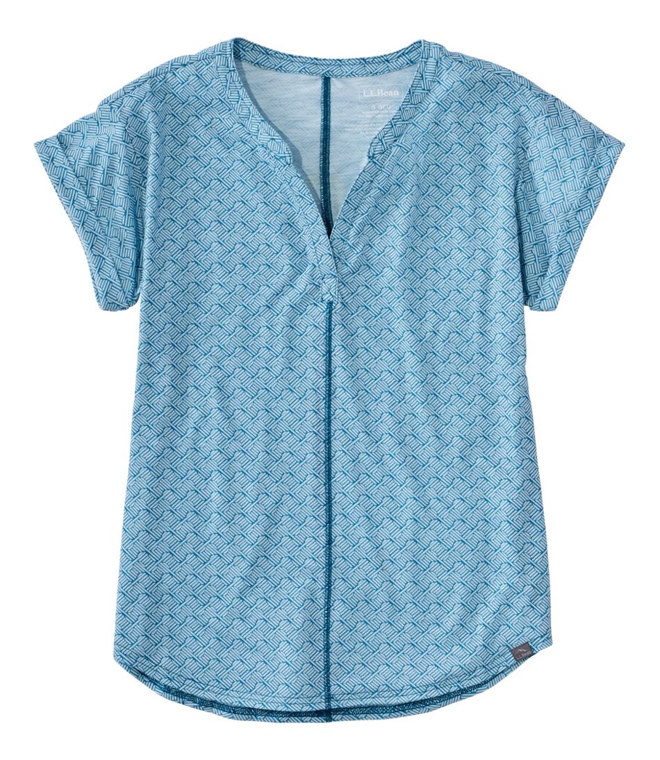 Women's Streamside Tee, Short-Sleeve Splitneck Print