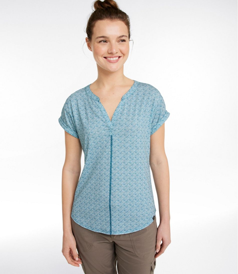 Women's Streamside Tee, Short-Sleeve Splitneck Print - Image 2