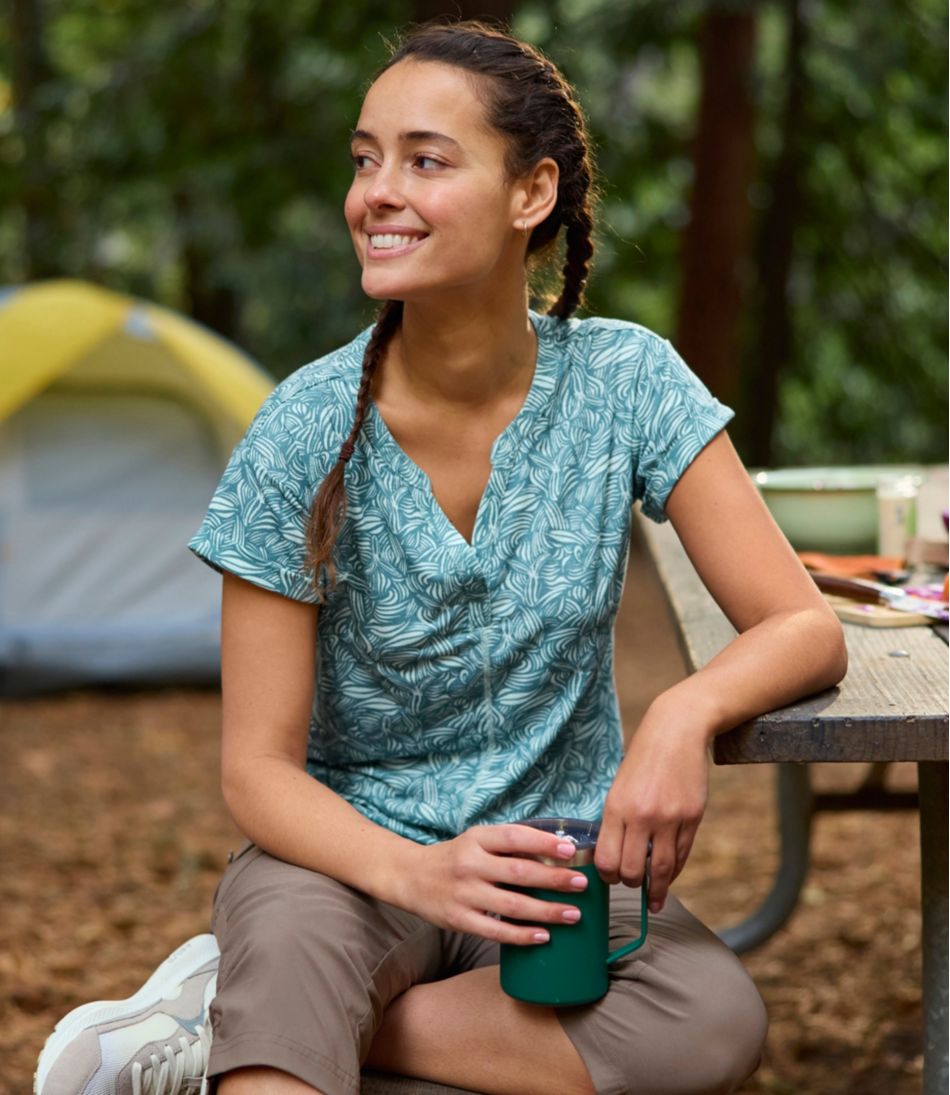 Women's Streamside Tee, Short-Sleeve Splitneck Print - Image 6