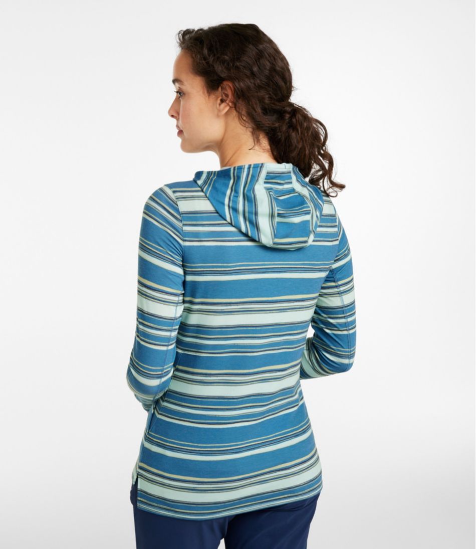 Women's Everyday SunSmart? Hooded Pullover, Long-Sleeve Stripe - Image 3