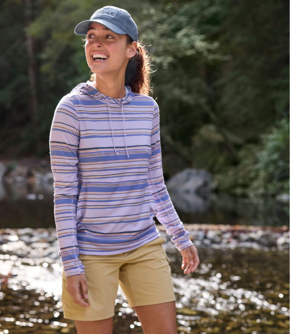 Women's Everyday SunSmart? Hooded Pullover, Long-Sleeve Stripe - Image 7
