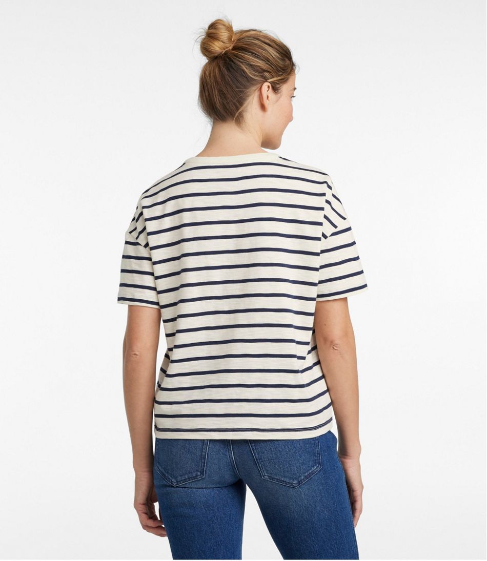 Women's Signature Slub Tee, Short-Sleeve Henley Novelty - Image 3