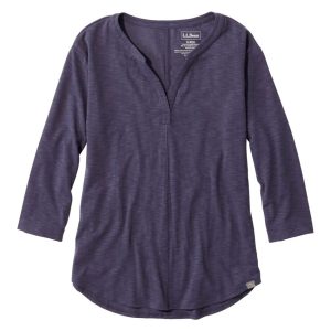 Women's Streamside Tee, Three-Quarter-Sleeve Splitneck