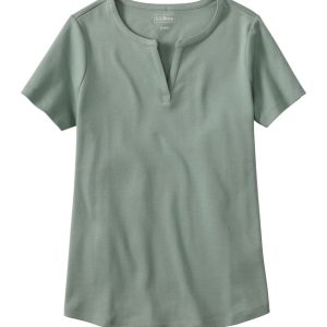 Women's L.L.Bean Tee, Short-Sleeve Notch-Neck