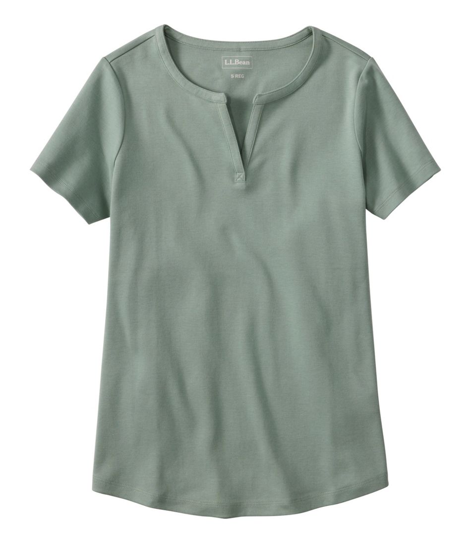 Women's L.L.Bean Tee, Short-Sleeve Notch-Neck