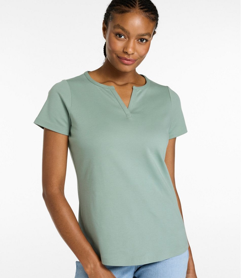 Women's L.L.Bean Tee, Short-Sleeve Notch-Neck - Image 2