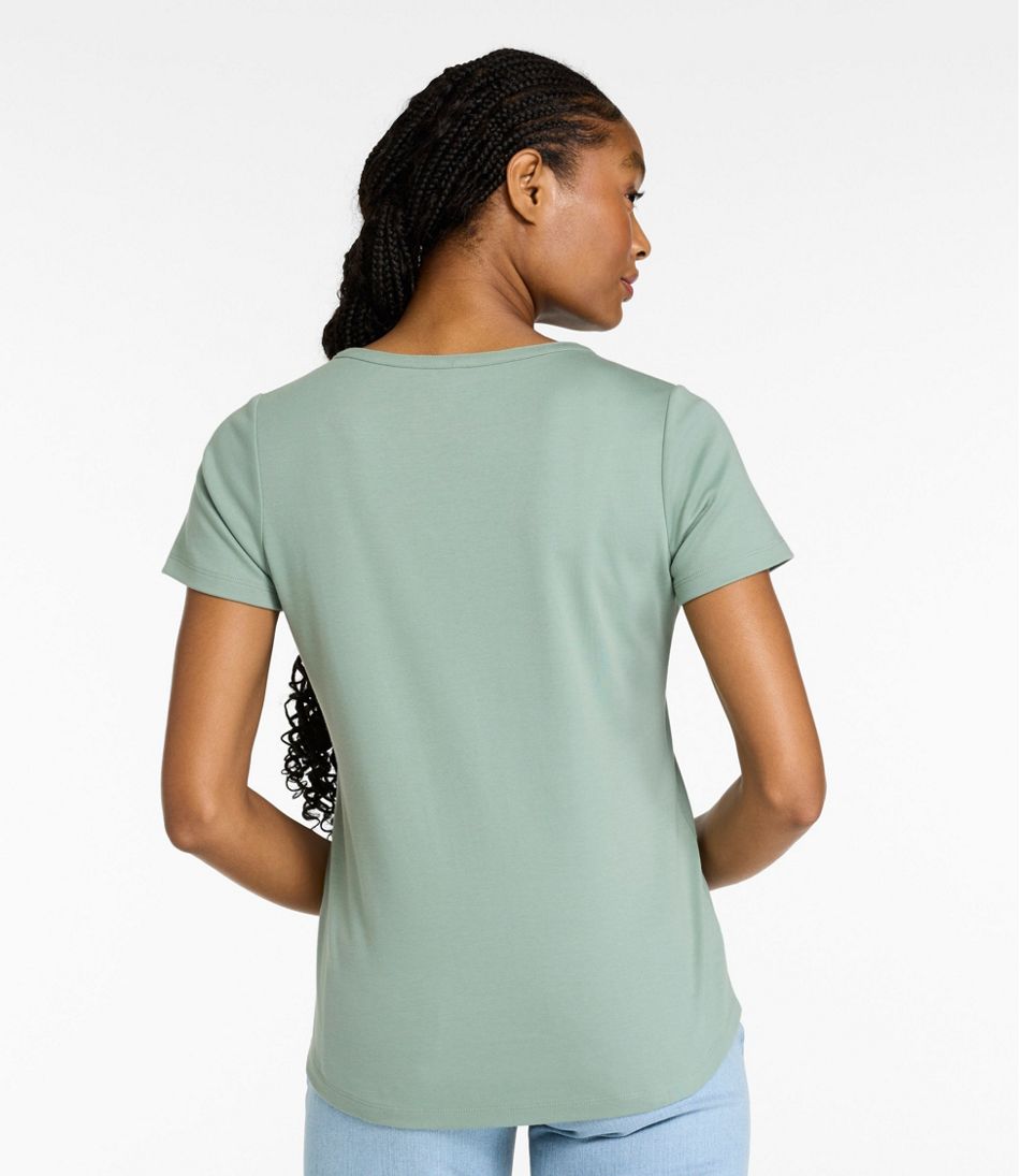 Women's L.L.Bean Tee, Short-Sleeve Notch-Neck - Image 3