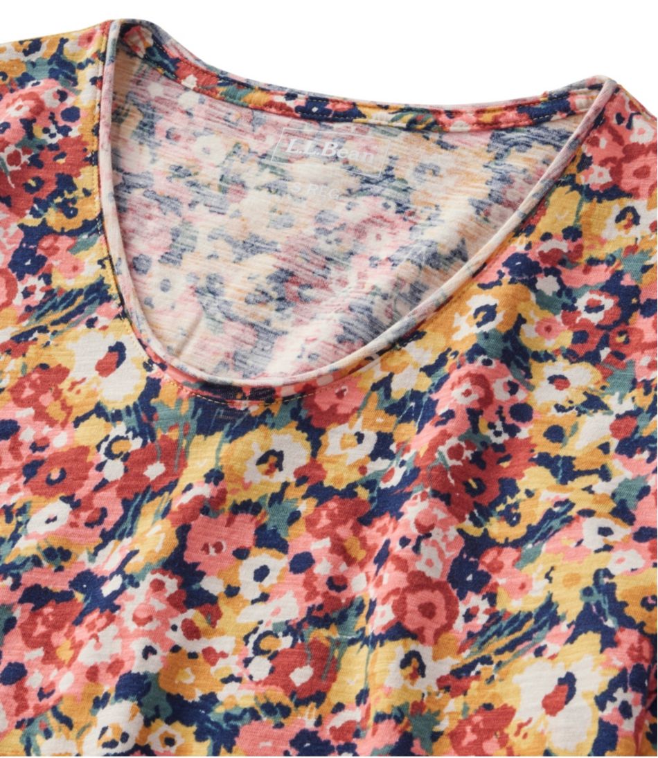 Women's Organic Cotton Tee, V-Neck Short-Sleeve Print - Image 4