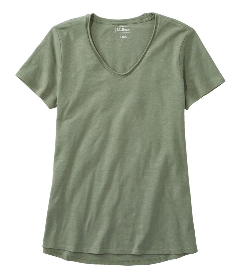 Women's Organic Cotton Tee, V-Neck Short-Sleeve