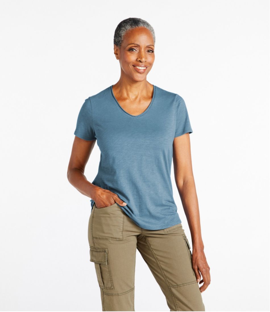 Women's Organic Cotton Tee, V-Neck Short-Sleeve - Image 2