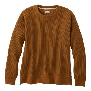 Women's Birchwood Brushed Waffle Top, Crewneck