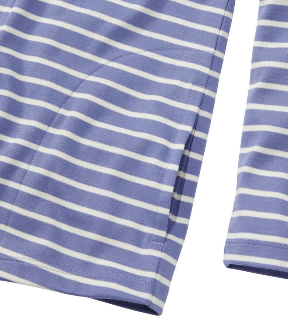 Women's Pima Cotton Open Cardigan, With Pockets Stripe - Image 4