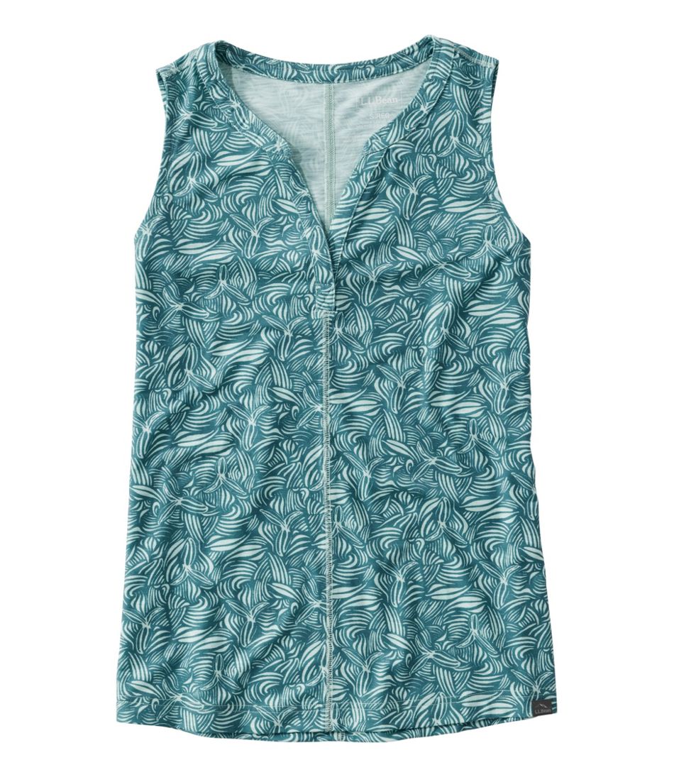 Women's Streamside Tank, Splitneck Print