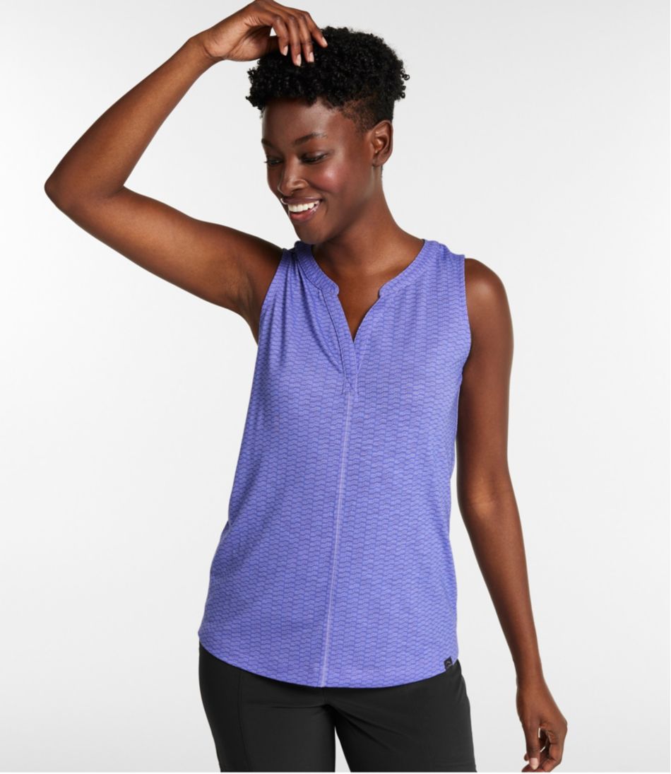 Women's Streamside Tank, Splitneck Print - Image 2