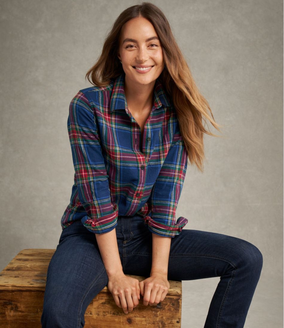 Women's Scotch Plaid Flannel Shirt, Relaxed - Image 11