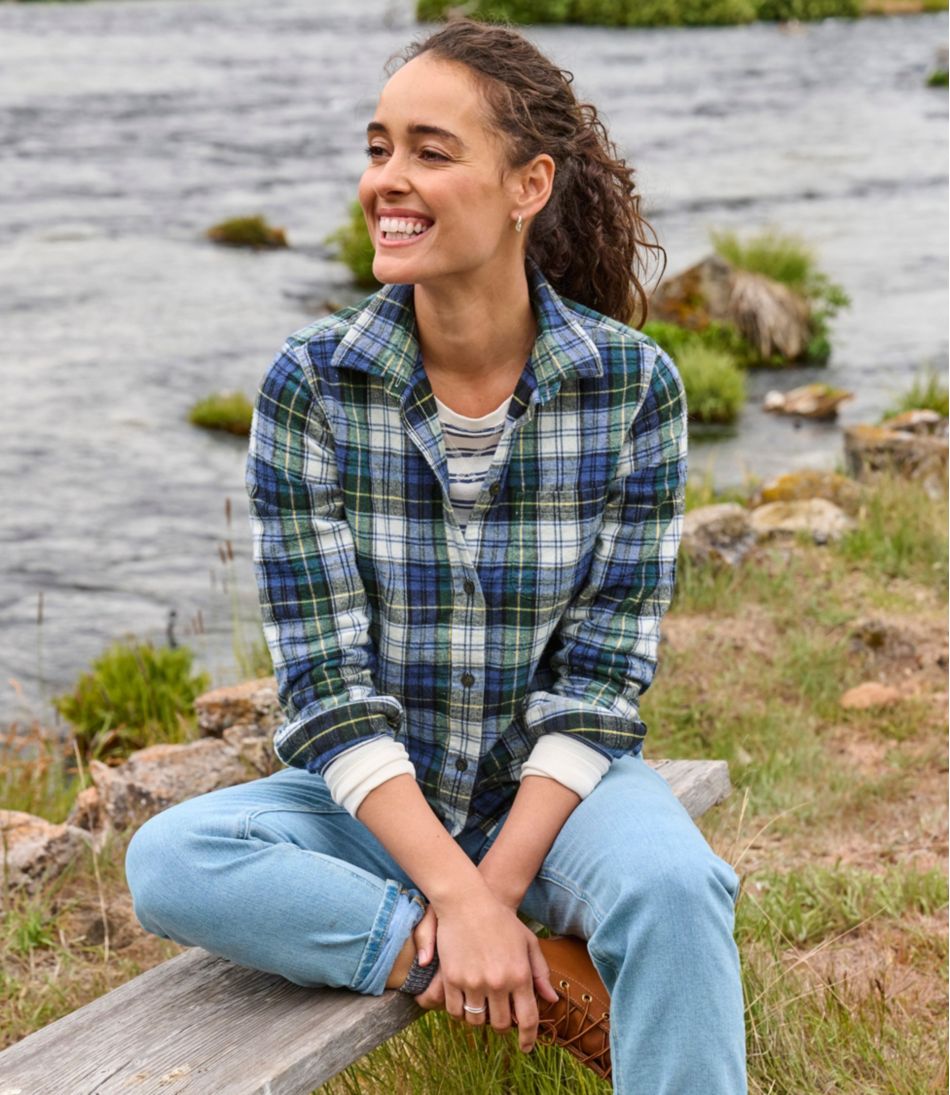 Women's Scotch Plaid Flannel Shirt, Relaxed - Image 7
