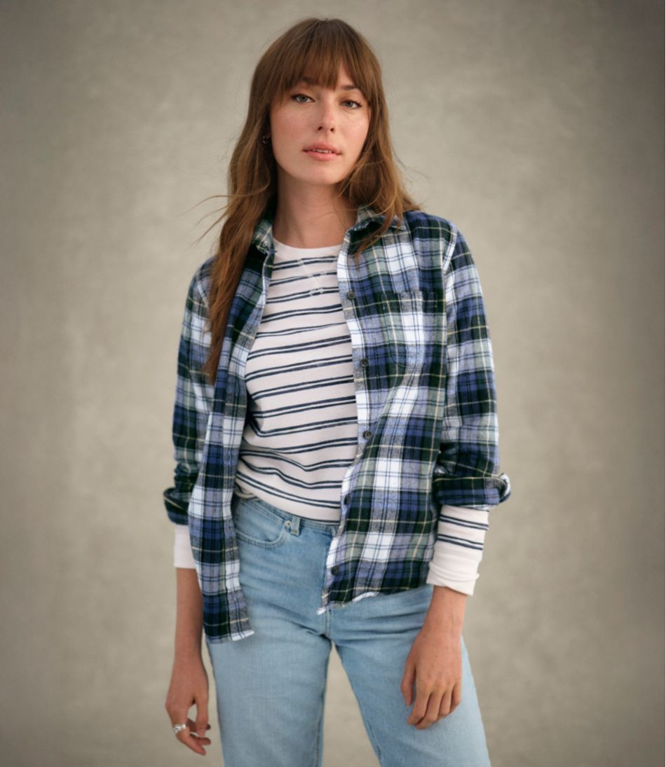 Women's Scotch Plaid Flannel Shirt, Relaxed - Image 9