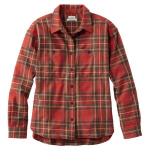 Women's Scotch Plaid Flannel Shirt, Boyfriend