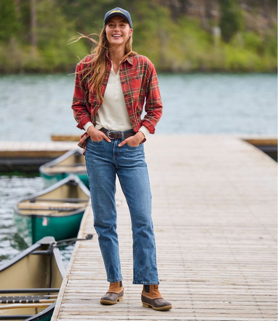 Women's Scotch Plaid Flannel Shirt, Boyfriend - Image 8